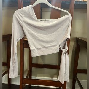 One Shoulder Long Sleeve Top